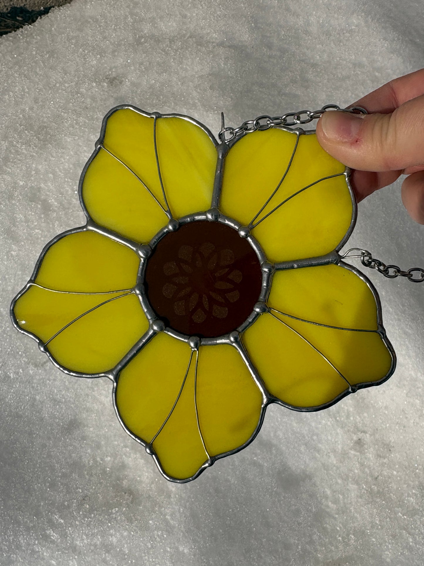 Wirework Flower Stained Glass