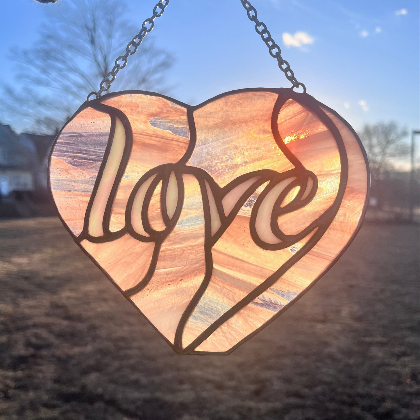 Conversation Heart Stained Glass