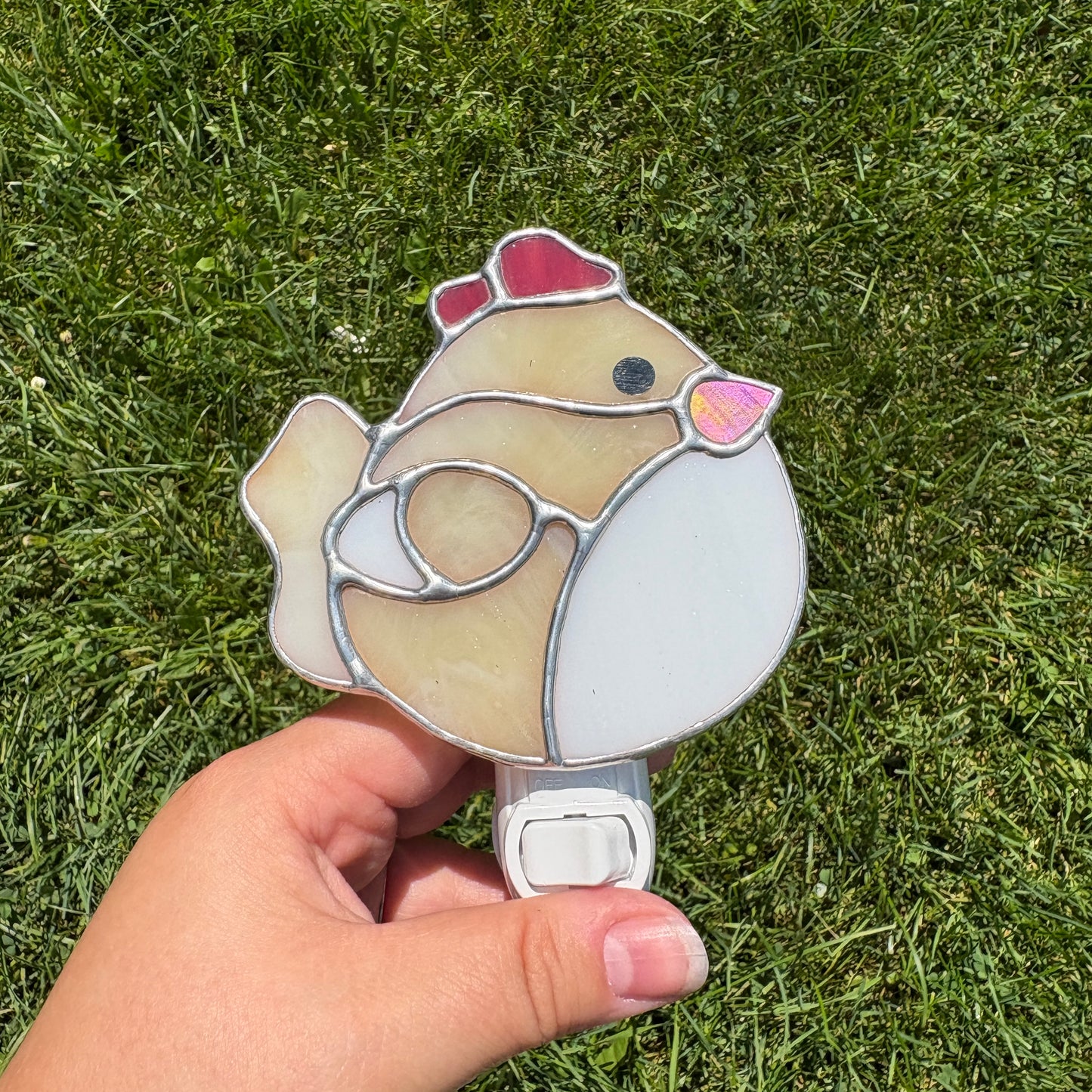 Chicken Stained Glass Nightlight