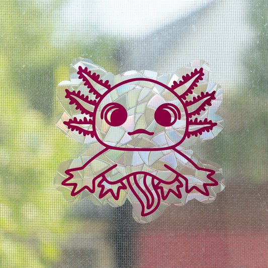 Pink Axolotl Window Cling