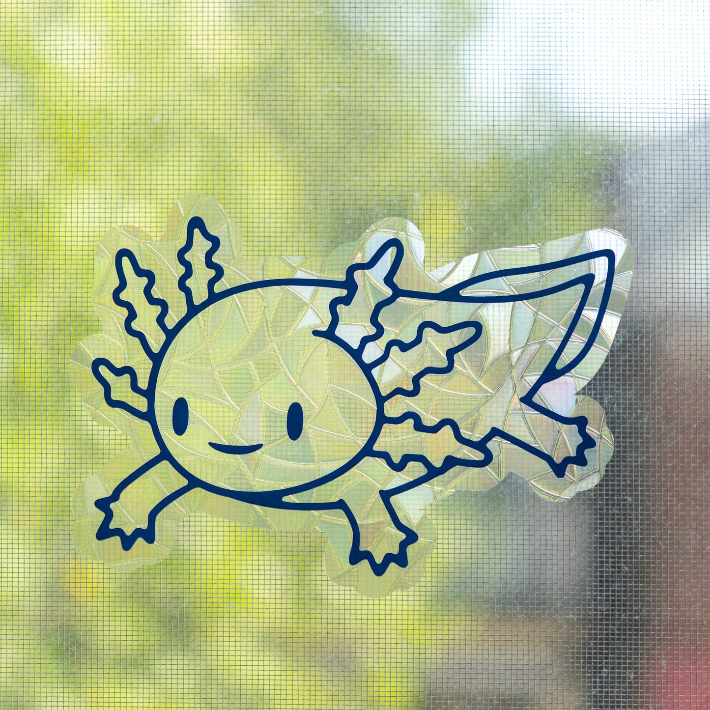 Pink Axolotl Window Cling