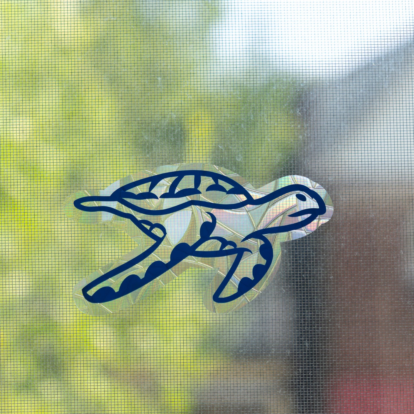 Blue Sea Turtle Window Cling