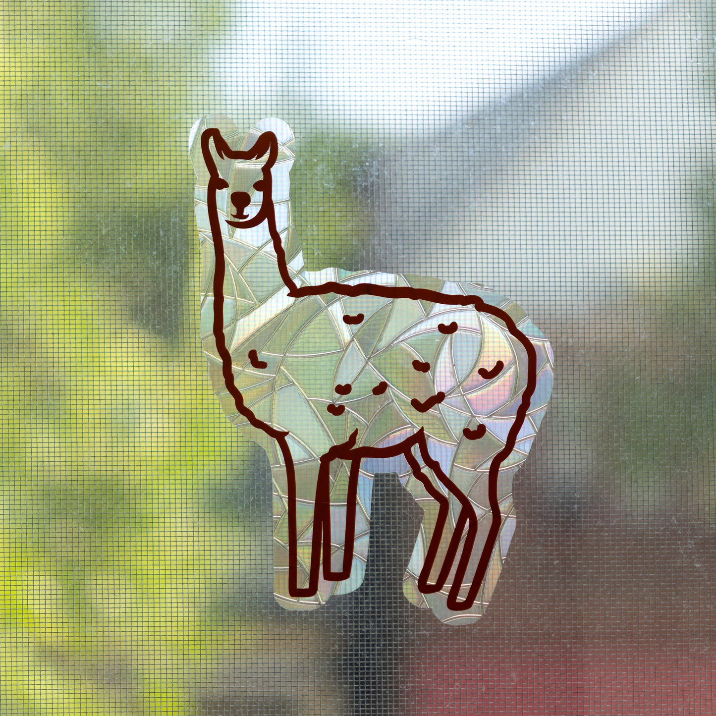 Brown Llama Window Cling