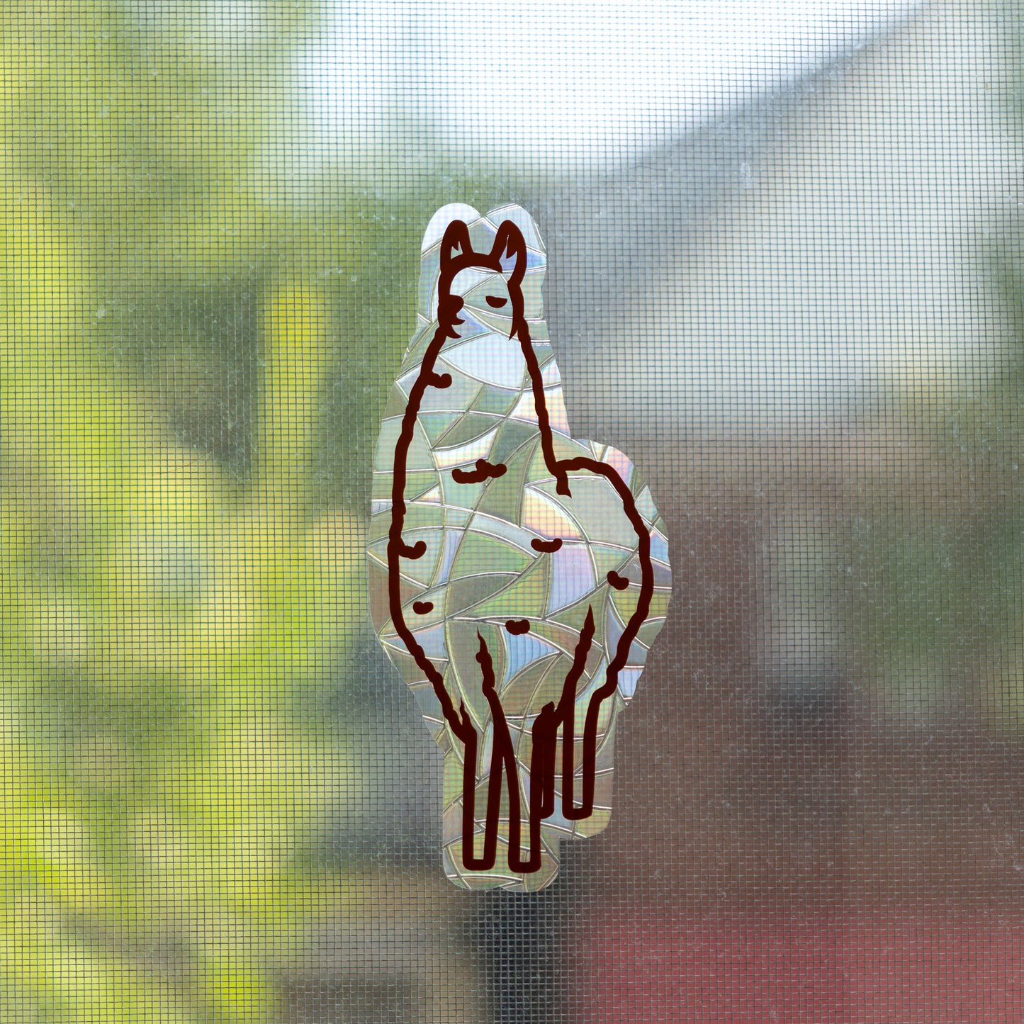 Brown Llama Window Cling