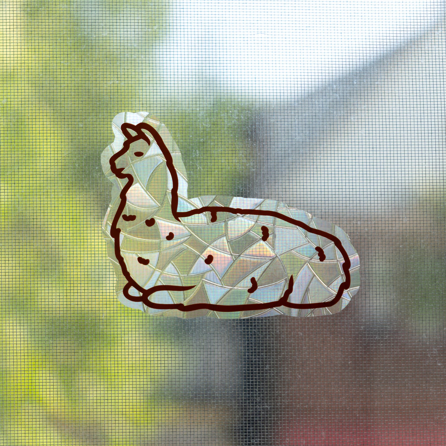 Brown Llama Window Cling