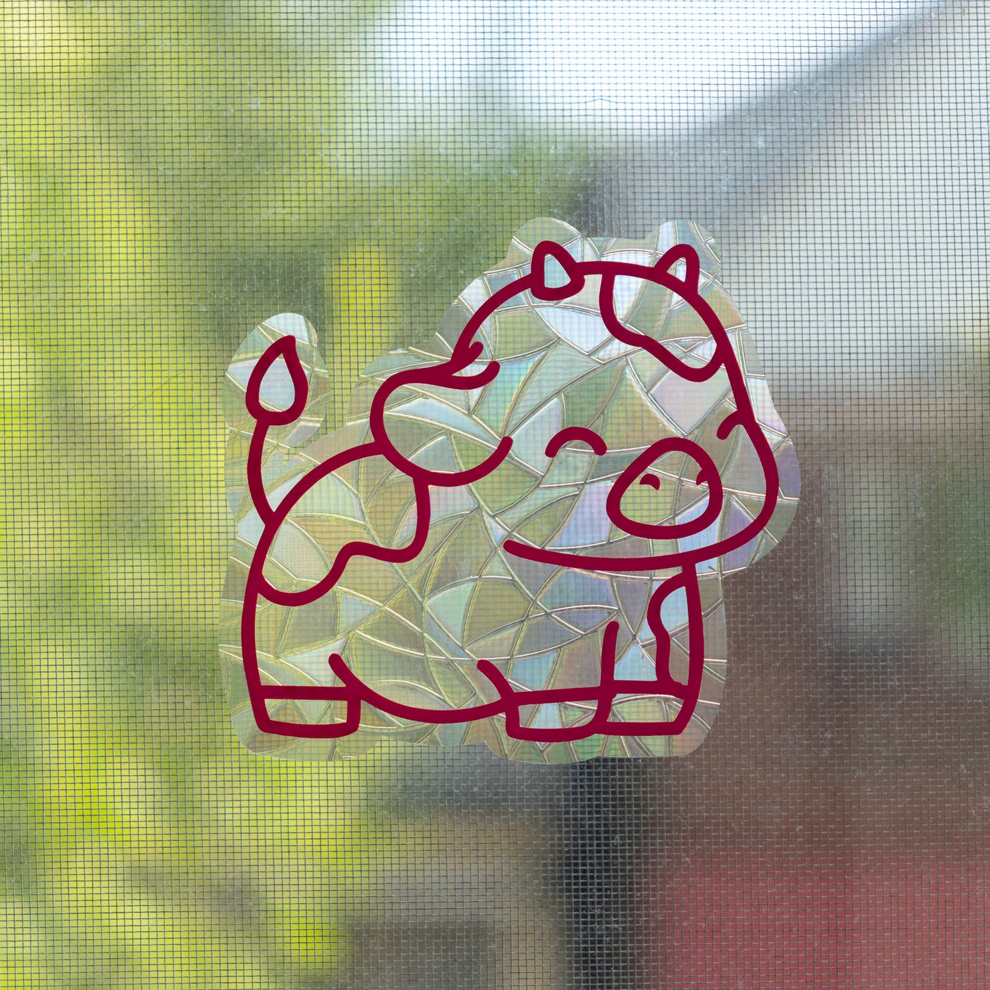 Pink Cow Window Cling