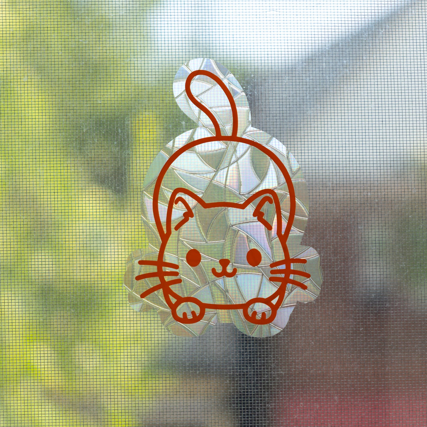 Orange Cat Window Cling