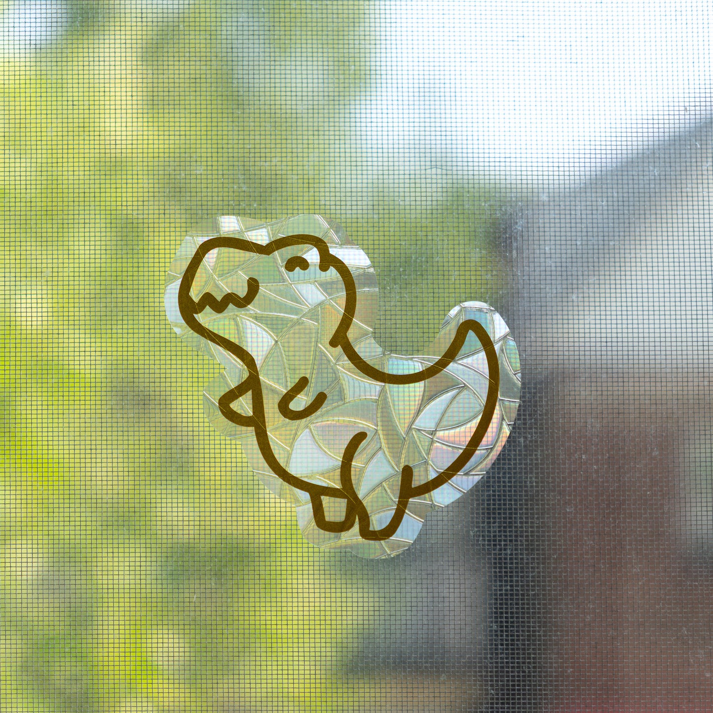 Gold Dinosaur Window Cling