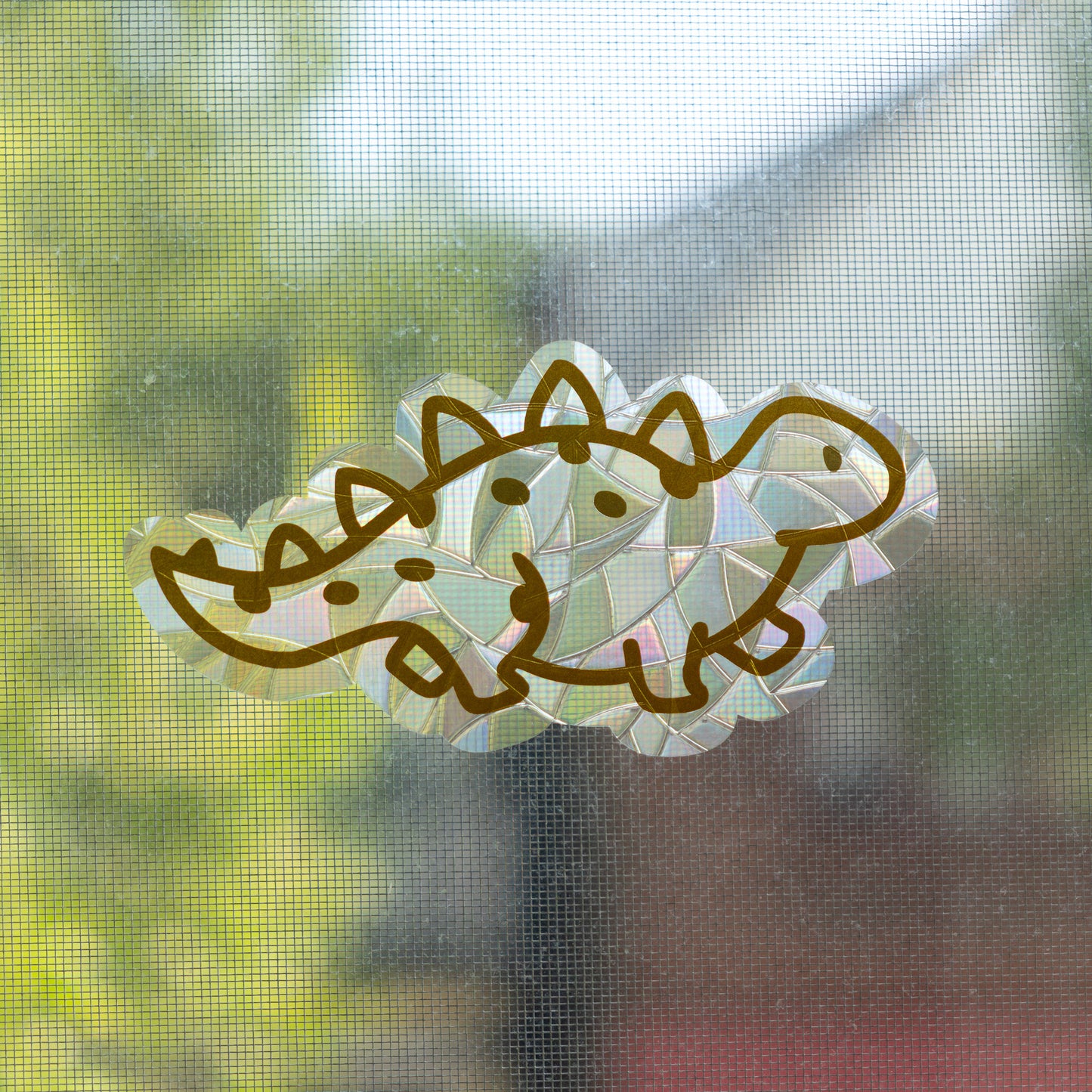 Gold Dinosaur Window Cling