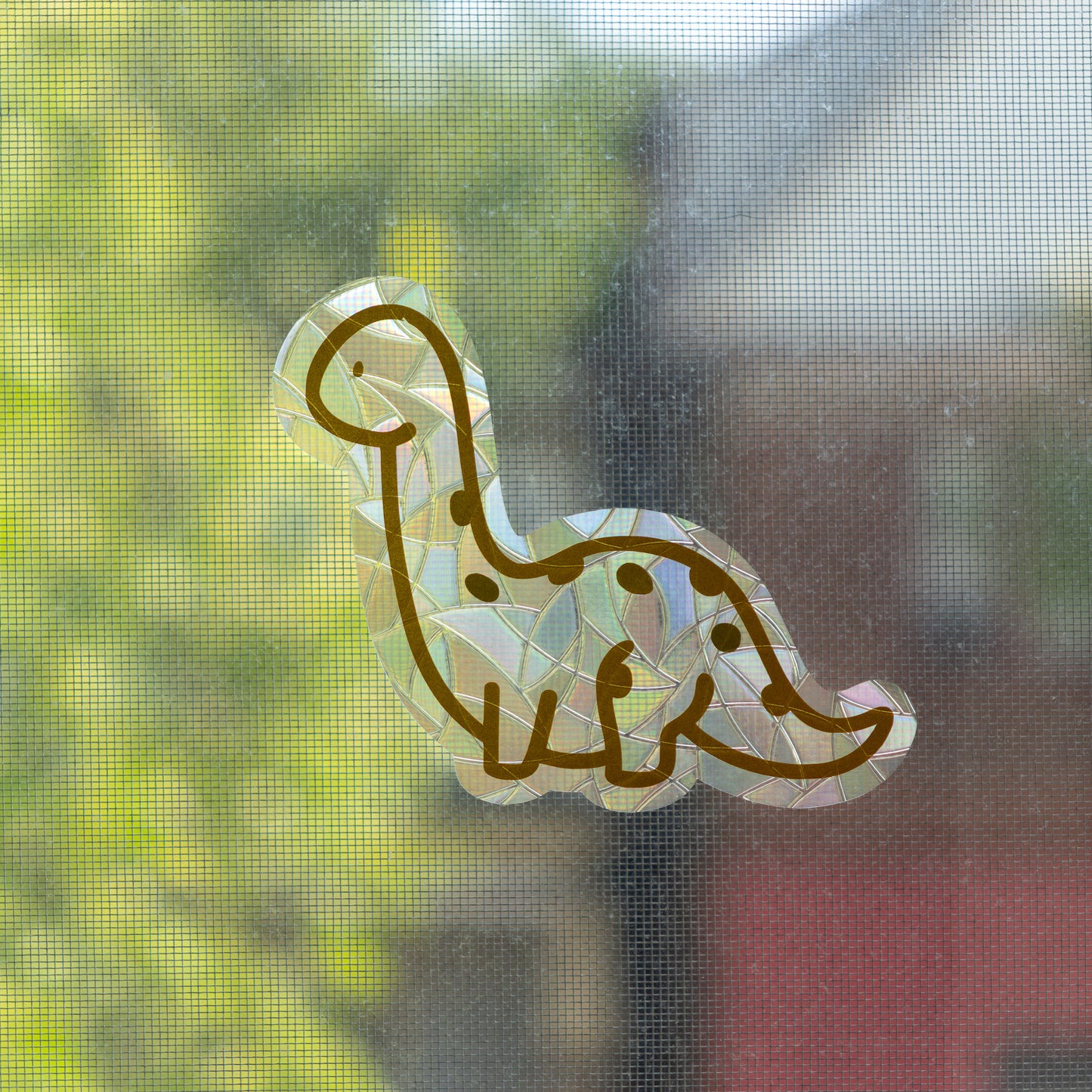 Gold Dinosaur Window Cling