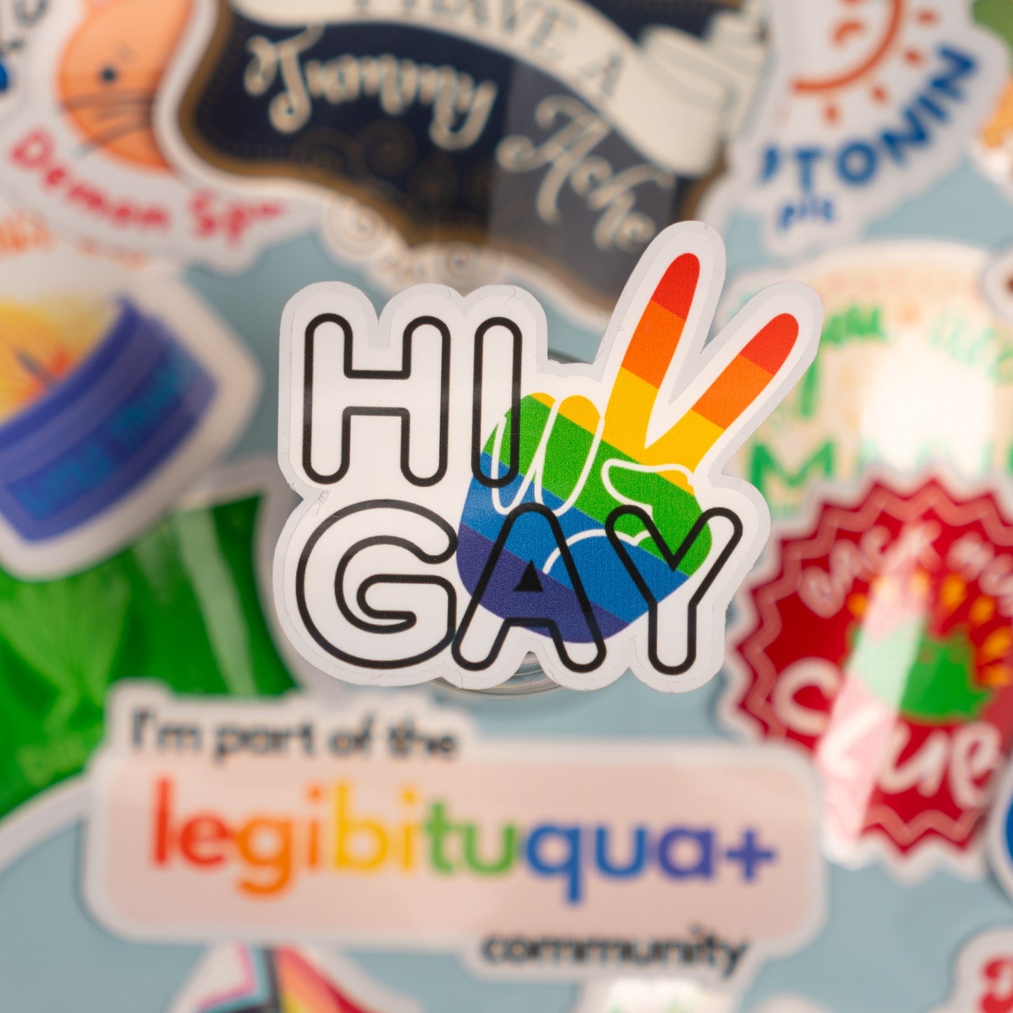 Hi Gay Sticker