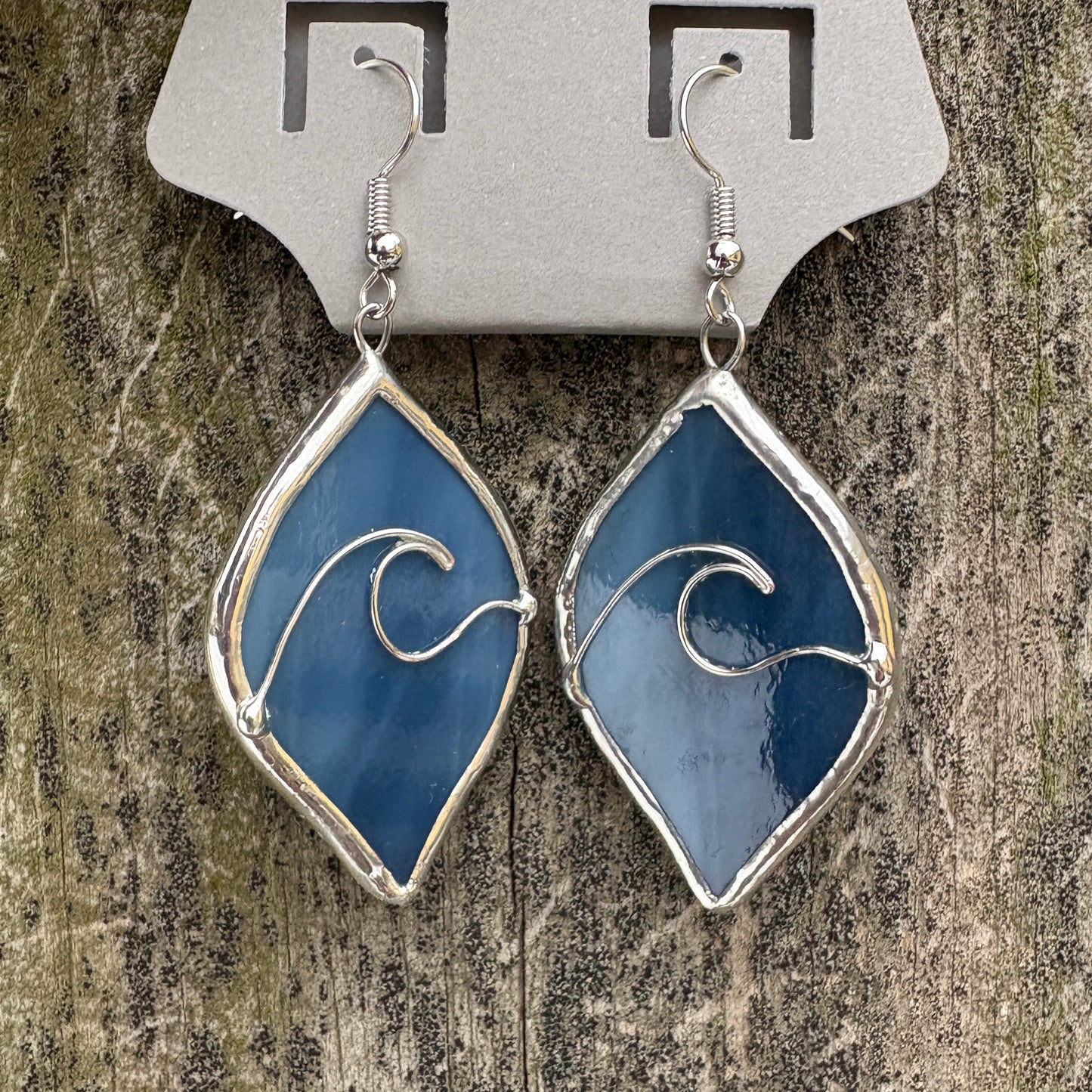 Wave Stained Glass Earrings