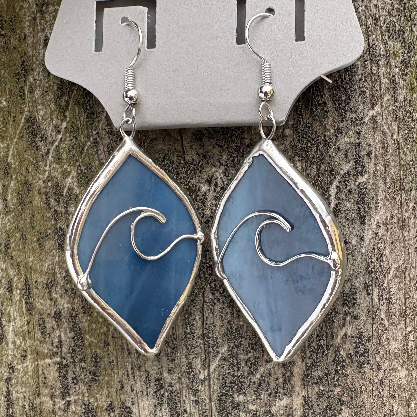 Wave Stained Glass Earrings