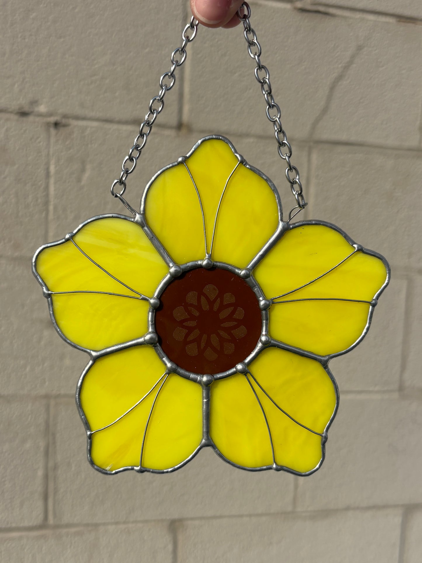 Wirework Flower Stained Glass