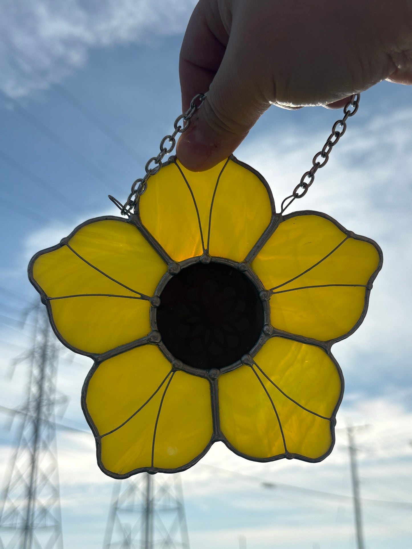 Wirework Flower Stained Glass
