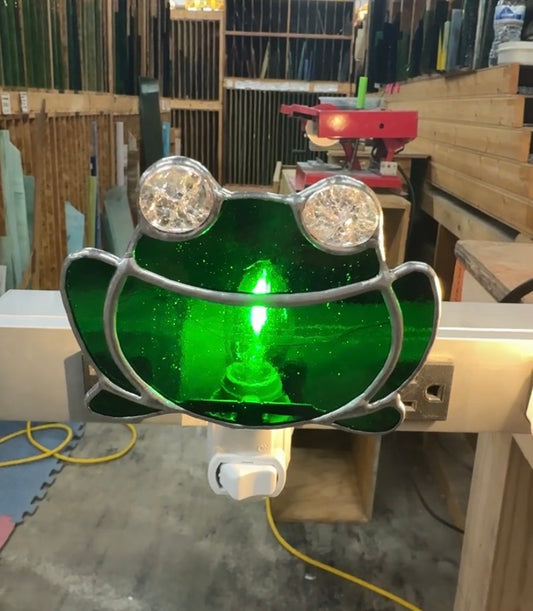 Frog Stained Glass Night Light