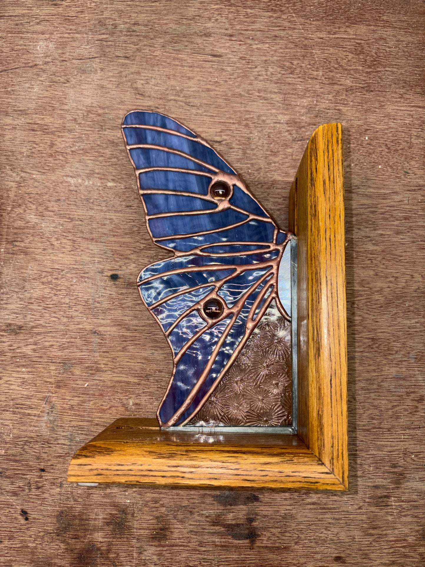 Butterfly Wing Stained Glass Bookends
