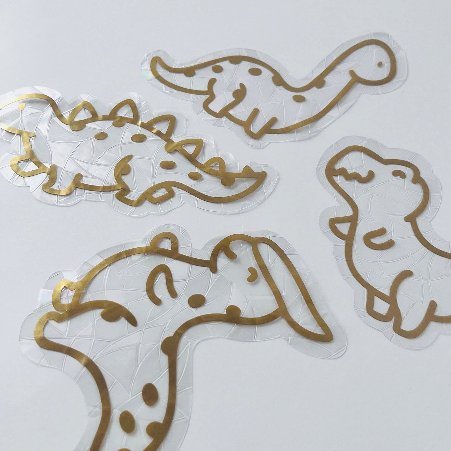 Gold Dinosaur Window Cling