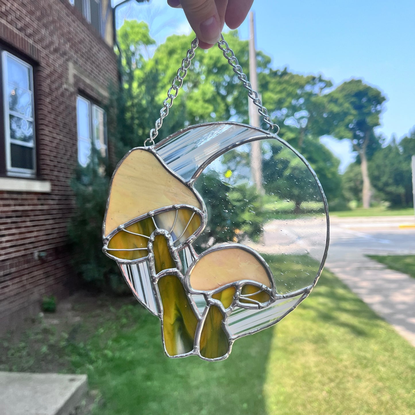 Mushroom Moon Stained Glass