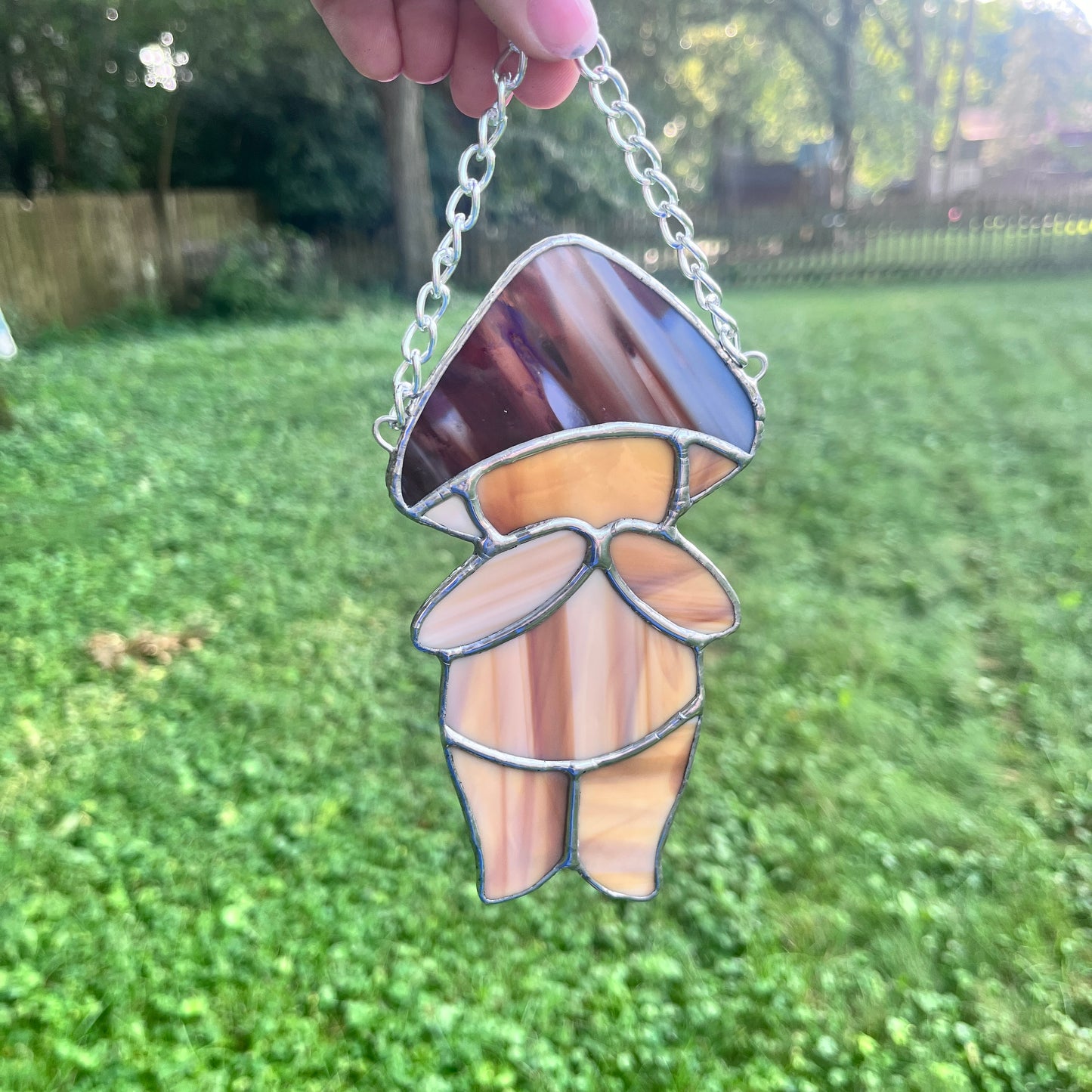 Little Mushie Guy Stained Glass