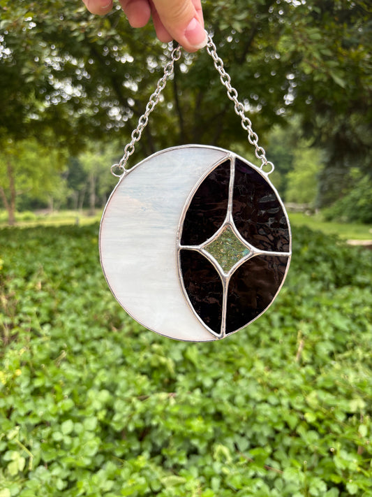 Mini Moon and Star Stained Glass