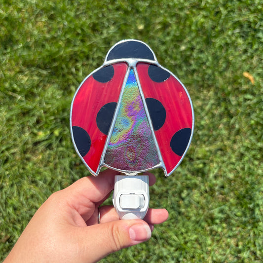 Lady Bug Stained Glass Nightlight