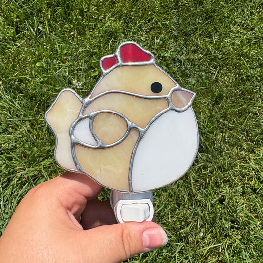 Chicken Stained Glass Nightlight