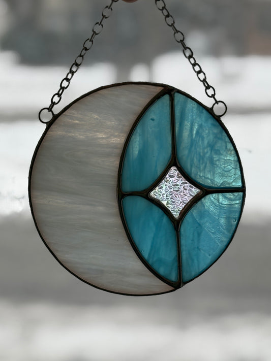 Mini Moon and Star Stained Glass