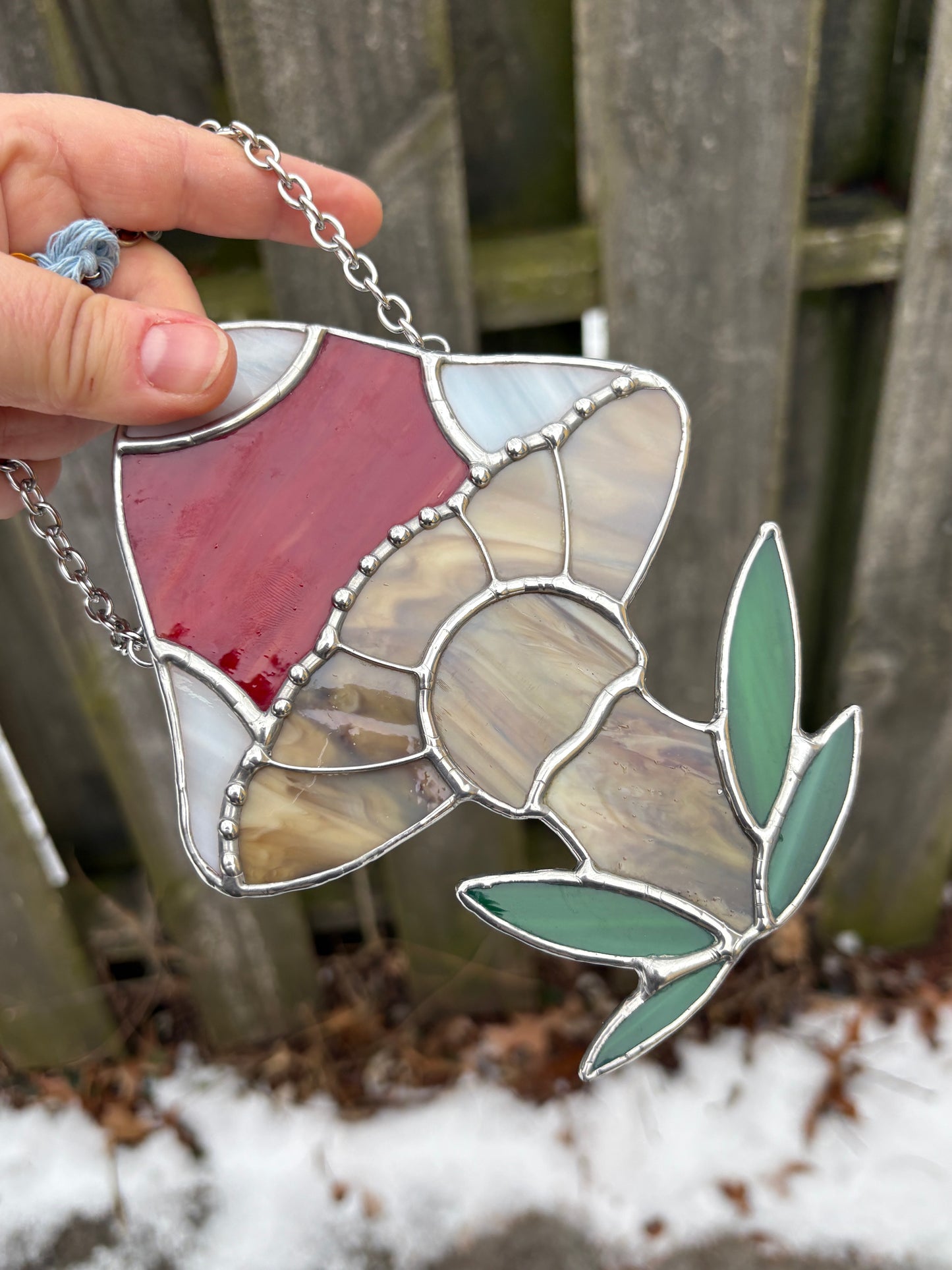Red Mushroom Cap Stained Glass