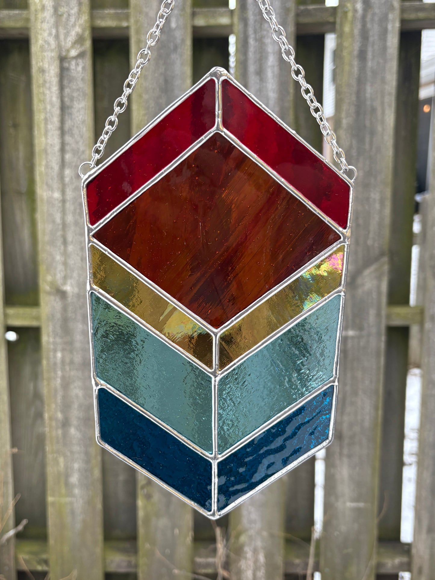 Geometric Stained Glass Suncatcher