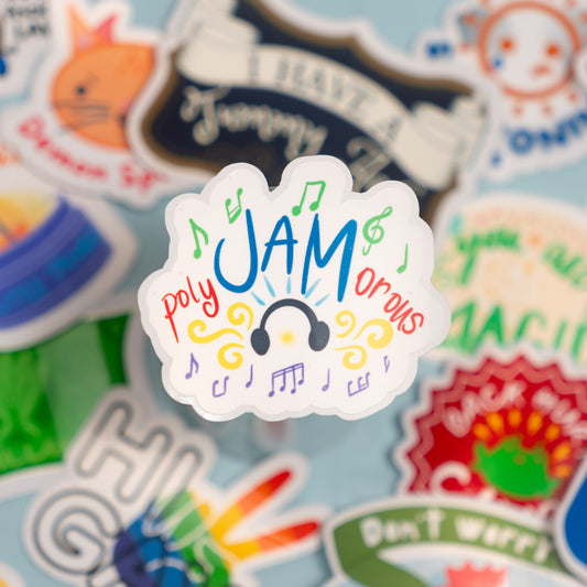 Poly-JAM-orous Sticker