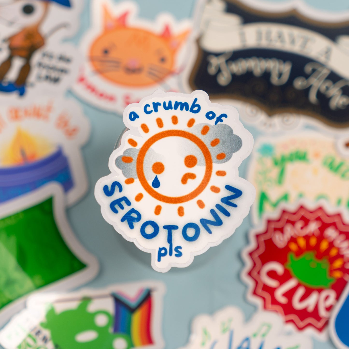 A Crumb of Serotonin Please Sticker